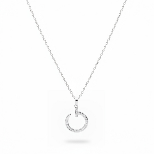 Diamanté nail necklace