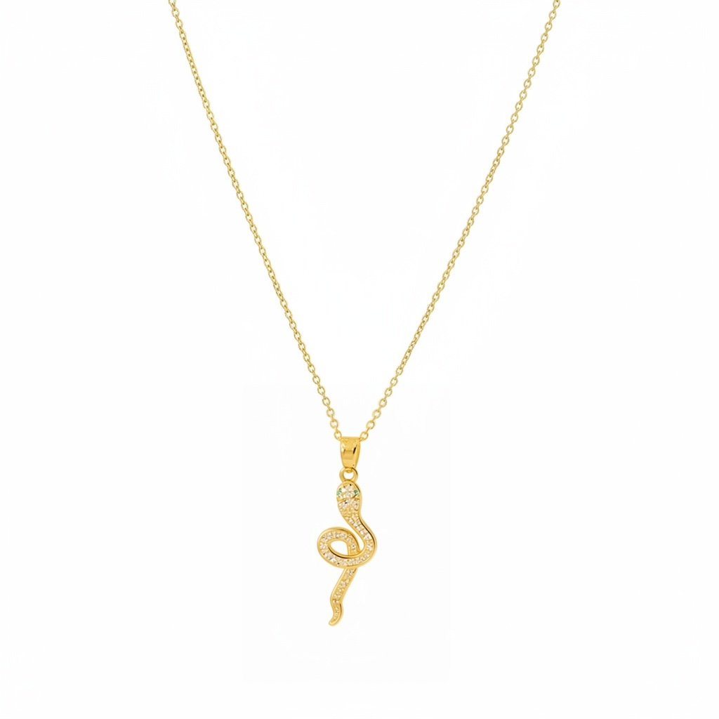 Gold snake necklace
