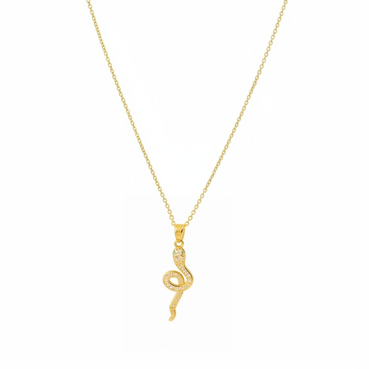 Gold snake necklace